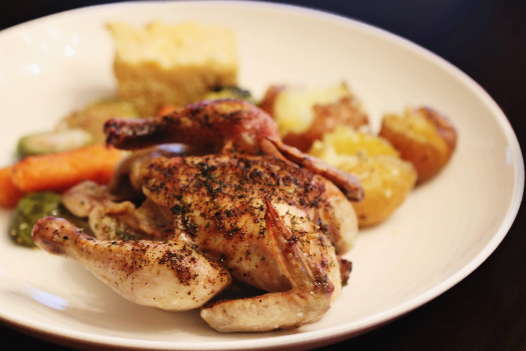 Miniature Holiday Feast Using Cornish Hens