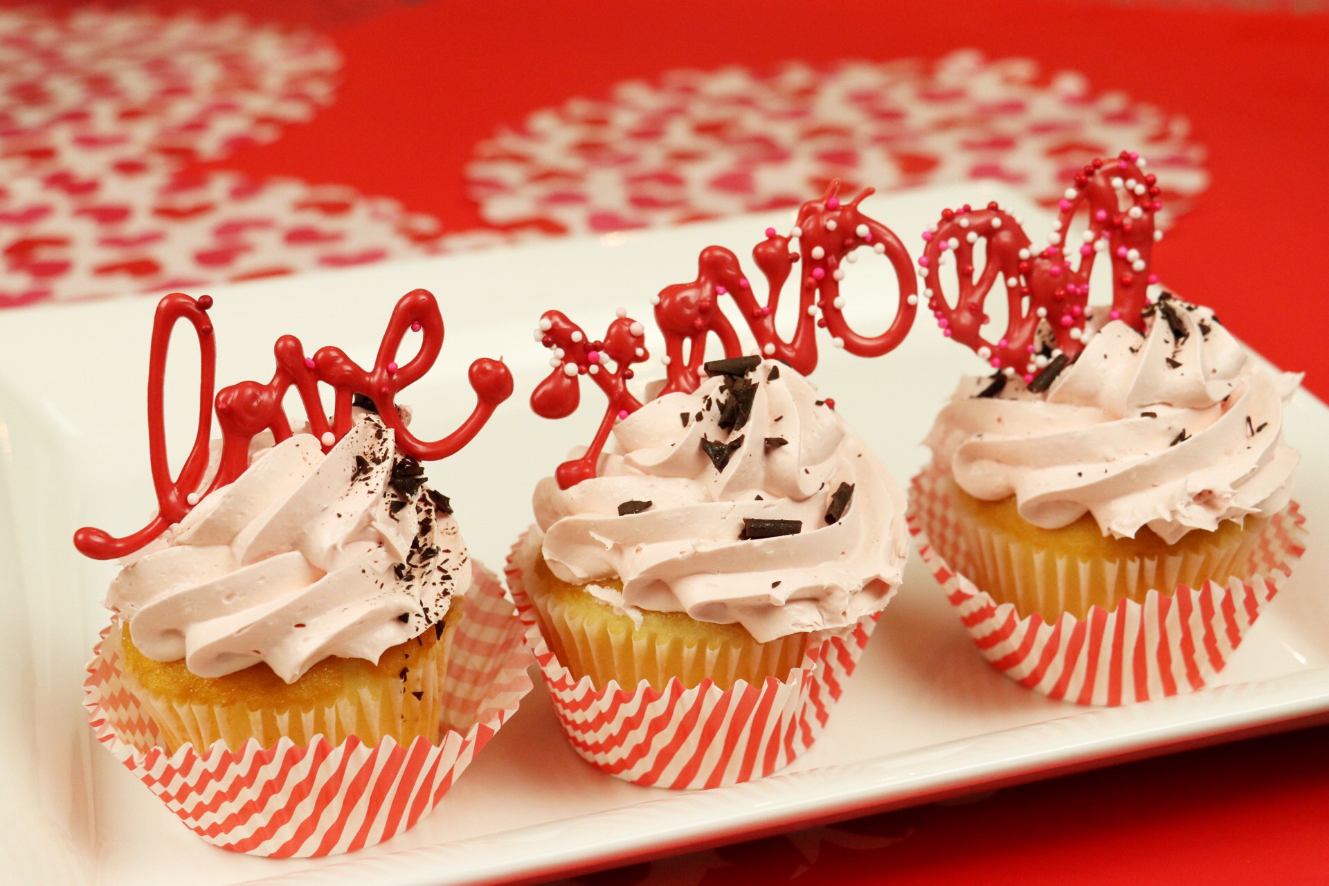 Valentines Candy Melt Cupcake Toppers