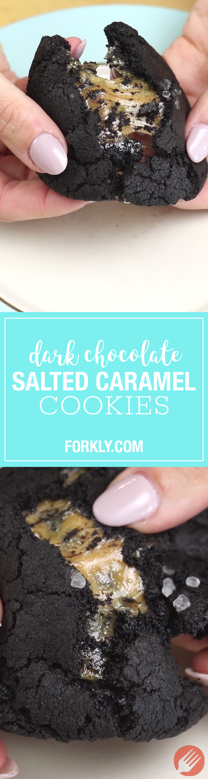 Dark Chocolate Salted Caramel Cookies