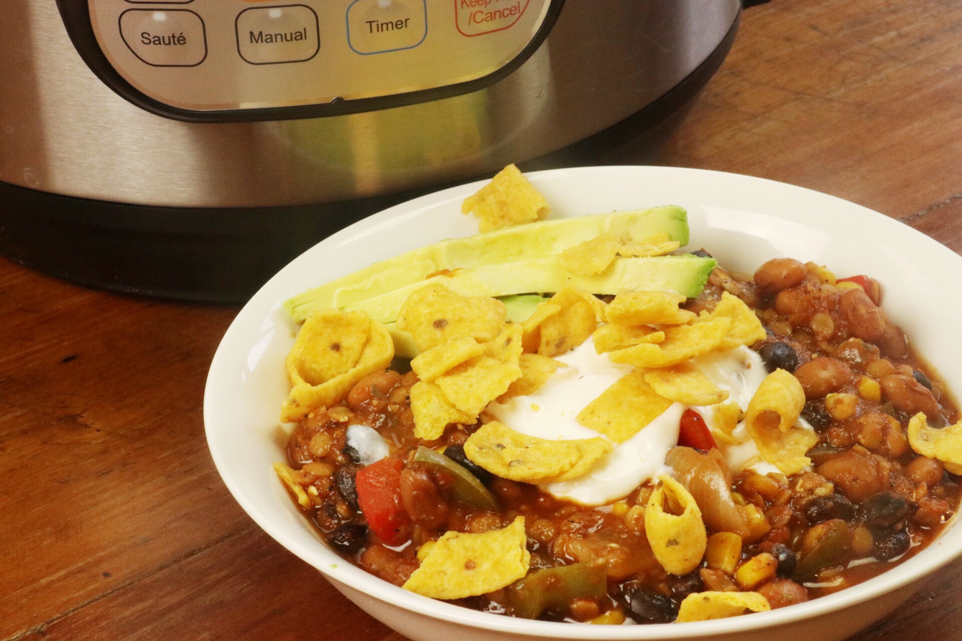 Incredible Instant Pot Vegan Red Lentil Chili